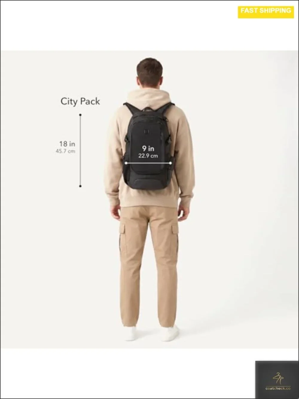 Slim Profile Backpack with Tablet Pocket, 15.9L, Ballistic Construction